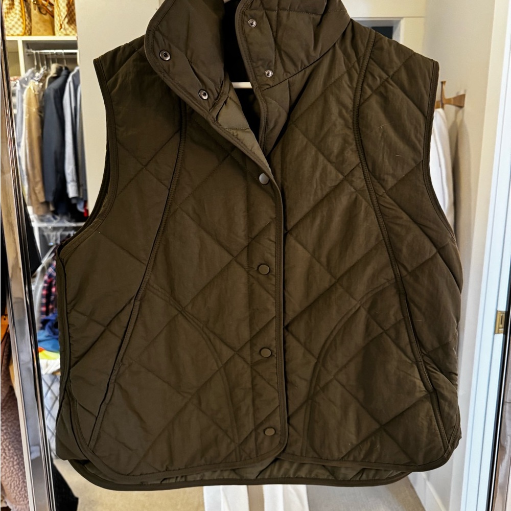 Olive Quilted Women's Vest